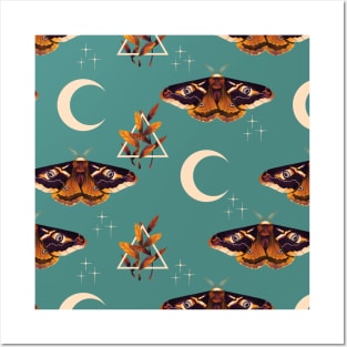 Moth pattern Posters and Art